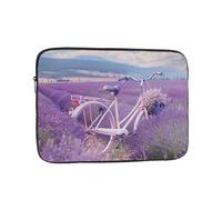Lavender Field Retro Bike Agriculture Print Laptop Sleeve 17 inch, Ultra-Thin Computer Bag Notebook Computer Tablet Laptop Bag for Office Daily Commute
