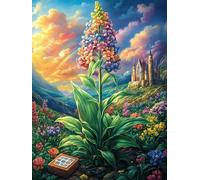 Lavender Field Under A Magical Sky 300 Piece Pack Classic Jigsaw Puzzle Science Fiction Magical Dream Couple Puzzle Partners Ultra Difficult Wall Decor Easter New Year Gift Thick Paperboard 300 PCS