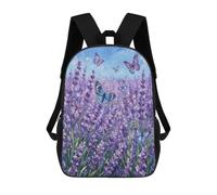 Lavender Field with Butterflies Travel Backpack Laptop Backpack 17 Inch
