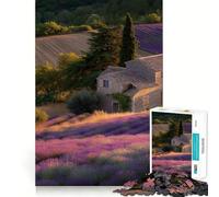 Lavender Fields 1000 Teenager Pieces Jigsaw Puzzle Calm Daily Accurate Edge Joyful Challenge Birthday Gift (38x26cm)
