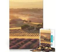 Lavender Fields 1000 Teenager Pieces Jigsaw Puzzle Home Play DIY Play Home Activity Furniture Decor (38x52cm)