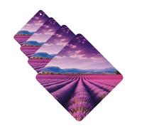 lavender fields Car Air Freshener Cards for Women Men 4 Pack Cute Car Accessories Long Lasting Scent Car Diffuser Hanging Auto Aromatherapy Tablets Car Fresheners Gifts