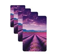 lavender fields Car Air Freshener Cards for Women Men 4 Pack Cute Car Accessories Long Lasting Scent Car Diffuser Hanging Auto Aromatherapy Tablets Car Fresheners Gifts