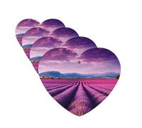 lavender fields Car Air Freshener Cards for Women Men 4 Pack Cute Car Accessories Long Lasting Scent Car Diffuser Hanging Auto Aromatherapy Tablets Car Fresheners Gifts