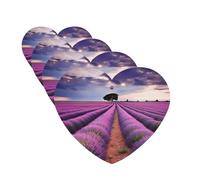 Lavender fields Car Air Freshener Cards Set of 4 Pieces Long Lasting Hanging Scented Cards Auto Aromatherapy Tablets Personalized Car Fresheners Gifts for Men Women - Lavender Scent