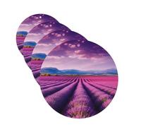 lavender fields Car Air Freshener Cards Set of 4 Pieces Long Lasting Hanging Scented Cards for Bedroom Wardrobe Car Aromatherapy Tablets for Men Women Rearview Mirror Pendant