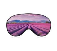 Lavender Fields Eye Mask, Side Sleeping Mask Light Blindfold Sleeping Mask Nose Pad and Elastic Band for Children Women and Men