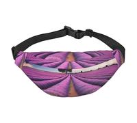 Lavender fields Fanny Pack for Men Women Crossbody Waist Bag Everywhere Belt Bag Wallet Hip Bum Bag with Adjustable Strap Casual Chest Bag for Outdoor Hiking Cycling, Black, One Size