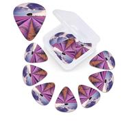 Lavender fields Guitar Picks 12 Pack Plectrums with Organizer Box, 3 Different Thickness Includes Thin Medium Heavy Picks