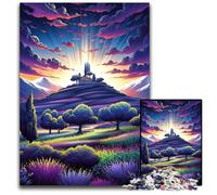 Lavender Fields in Provence, France Puzzle 1000 Pieces Jigsaw Jigsaw Puzzles Perfect for Family Fun on Christmas, Thanksgiving, Birthdays & Easter 1000 PCS(75x50cm)