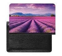 Lavender Fields Passport Cover Protector Rfid Blocking Passport Holder Id Card Holder Secure Travel Wallet Organizer for Passport Tickets Credit Cards, style, One Size