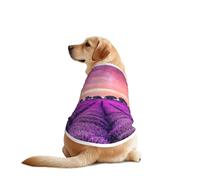 Lavender Fields Print Dog Outfit Sleeveles, Funny Pet Dog Clothes Machine Washable Shirt Vest For Medium Large Dogs