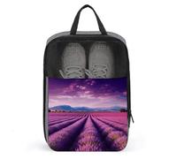 Lavender Fields Shoe Bag Travel Shoe Organizer Water-Resistant Shoe Pouch with Zipper Sneaker Dust Bag, gray, One Size, Modern