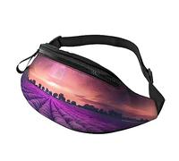 Lavender Fields Waist Pack Fanny Packs for Men Women Waist Bag with Adjustable Strap for Running Travel Hiking Dog Walking Workout