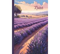 Lavender Fields with Trees Design Notebook