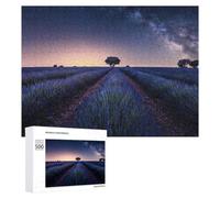 Lavender Fields Wooden Brain Teaser for Adults, 500 PCS - Winter Activity Gift, for Screen-Free Relaxation at Home