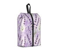 Lavender Floral Pattern Shoe Bag for Travel-Waterproof Shoe Organiser for Suitcase, 3 in 1 Storage Pouch for Gym Trainers