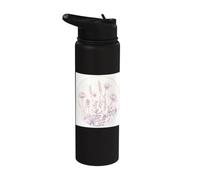 Lavender Floral Purple Flower Stainless Steel Insulated Water Bottle