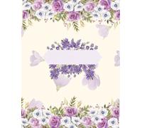 Lavender Floral Ruled Notebook: Large 8.5 x 11 Lined Notebook for Writing, Journaling, Study and Daily Notes