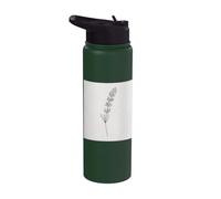 Lavender Flower Botanical Line Floral Sketch Stainless Steel Insulated Water Bottle