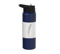 Lavender Flower Botanical Line Floral Sketch Stainless Steel Insulated Water Bottle