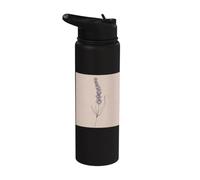 Lavender Flower Botanical Line Minimalist Plant Stainless Steel Insulated Water Bottle