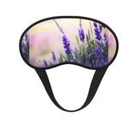 Lavender Flower Premium Eye Mask â€“ Soft Satin Sleep Mask with Full-Print Front Design, 100% Polyester Shade Eye Cover for Travel, Meditation, Yoga & Night Rest