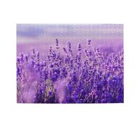 Lavender Flower Purple Landscape Scenery,500 Pieces Puzzles for Adults-Wooden Jigsaw Puzzle for Adults Elderly
