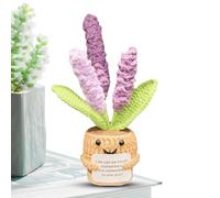 Lavender Flowers Crochet, Crochet Flowers, Crochet Decorations, Positive Lavender Desk Decoration, Cute Exquisite Emotional Positive Flowers for Families, Holidays, Friends