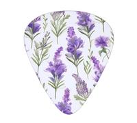 Lavender Flowers Guitar Plectrums, 12 Pcs Lightweight Guitar Plectrums, 0.46mm/0.71mm/0.96mm Thickness For Acoustic Guitar Acoustic Electric Guitar Ukulele Bass