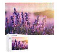 Lavender Flowers in Full Bloom Against A Soft Purple Gradient Wooden Puzzles Flower 1000 PCS Puzzle for Adults - Tropical Bliss Puzzles for Adults 1000 PCS Colorful Floral Puzzle