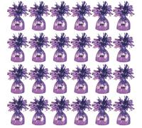 Lavender Foil Helium Balloon Weights 175gr - Pack of 24 - Durable & Colourful Weights for Birthdays Parties, Events & Celebrations - Perfect Balloon Weight Holders