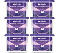 Lavender Fragrance Moisture Absorbers 6 Pack-Refillable 10.5 oz. Humidity Absorber Boxes for Closet, Bathroom, Car & Basement