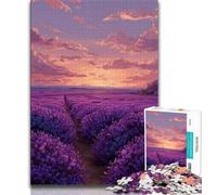 Lavender Garden Adult Jigsaw Puzzles 1000 Pieces,Staycation Kill Time Every Piece Is Unique - Challenging Family Fun Game 38x52cm