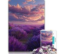 Lavender Garden Jigsaw Puzzles for Adults 1000 Piece,Toys Educational Games Stress Relieving Suitable for Desktop Decoration 38x26cm