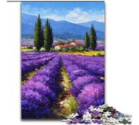 Lavender Garden Jigsaw Puzzles for Adults Teenagers Jigsaws Puzzle, for Age 14+ Fun Games Fun Activities at Home, Birthday Gifts, Travel Gifts (50x75cm)