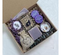 Lavender Gift Box for Women - Birthday Gift for Her, Spa Gift Set, Relaxing Self Care Package for Mom, Wife, Sister, Best Friend - Stress Relief Gifts for Women