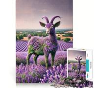 Lavender Goat Puzzles for Adults 1000 Puzzles Brain Power Nice Thick Fun Challenge Premium Gift (38x26cm)