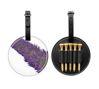 Lavender Group Black Printed golf tee storage bag - portable design, easy to organize tee, Black, One Size