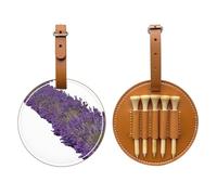 Lavender Group Black Printed golf tee storage bag - portable design, easy to organize tee, Brown, One Size