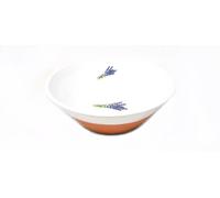 Lavender Hand Dipped Plant Ceramic Kitchen Dining Salad Bowl (D) 23cm x (H) 8cm Verano Spanish Ceramics White One Size
