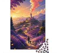 Lavender Hill Village 1000pcs Mini Puzzle For Family Birthday Gift | 52x38cm Cardboard Living Room Decor Durable Structure Birthday Gift Stress Relief