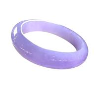 Lavender Jade Bangle Bracelet for Women, Natural Burmese Purple Jadeite Bangle Jewelry (Purple_54mm)