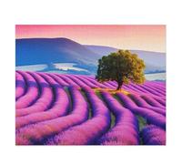 Lavender Landscape Jigsaw Puzzles for Adults 500 Pieces Educational Toys Challenging Game 500 Piece Puzzles for Adults for The Whole for Women Gifts for Men
