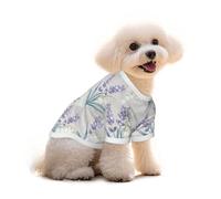 Lavender & Lily of the Valley Pattern Print Pet Clothes - Cotton T-Shirts Soft Breathable Pet Apparel for Small,Medium and Large Dogs and Cats
