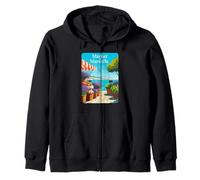 Lavender Loaf Marseille Market Bees France Coast Zip Hoodie