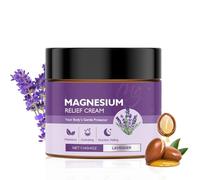 Lavender Magnesium Relief Cream for Muscle Relaxation & Sleep Support - Fast-Absorbing Magnesium Lotion with Lavender, Arnica & Aloe - Helps Ease Tension, Cramps, Restless Legs & Stress - 114g