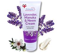 Lavender, Manuka & Neem Cream - Antibacterial, Anti-fungal, Antiseptic, Anti-Itch for Dry, Cracked and Sensitive Skin, Eczema & Psoriasis (200ml Tube)