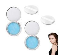 Lavender Matte Powder, Lavender Matte Powder for Candys Bella Face Setting Powder, Compacto With Mini Powder Puff Oil Control, Long-Lasting Makeup for Silky Blurring (2 Pcs)