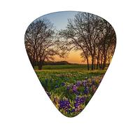 Lavender Meadow At Sunset Spring Premium Bass Electric Guitar Picks,Guitar Plectrum For Unparalleled Musical Experience